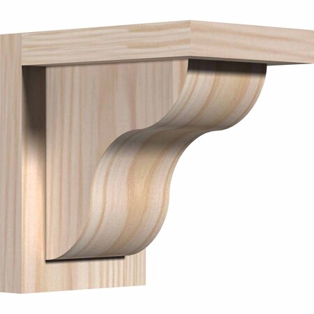 Ekena Millwork Carmel Smooth Corbel w/Backplate, Douglas Fir, 5 1/2"W x 8"D x 8"H COR06X08X08CAR01SDF